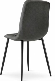 Sivá stolička LIBRA STONE GREY s čiernymi nohami