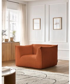 Oranžové kreslo z textílie buklé Giorgia – Bobochic Paris