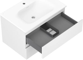 Mexen Orio, kúpeľňová skrinka 70 cm s umývadlom Vela, 2 zásuvky, biela matná, 91A10-07047-2-BFF01-W23M01