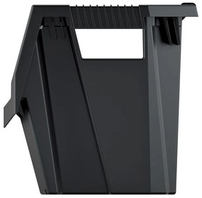 Dielenský úložný box so skosenou hranou HEAVY DUTY, čierny 58x38x34