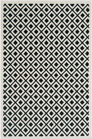 TZ Bielo-čierny obdĺžnikový koberec Strado Polo Chessboard s kosoštvorcovým vzorom Rozmer: 160x230 cm