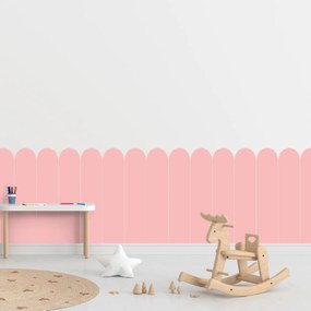 PIPPER. Textilná samolepiaca tapeta - Oblúk - Ružová farba Farba: Bledá, Veľkosť: 80 cm