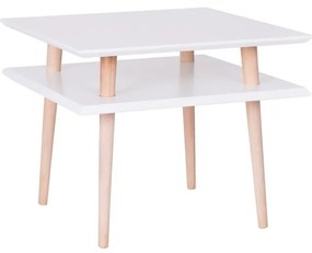 Biely konferenčný stolík Ragaba Square, 55 × 55 cm