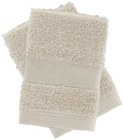 Béžové froté bavlnené uteráky v súprave 2 ks 30x30 cm Anti–Bacterial – Catherine Lansfield