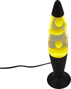 Lávová lampa priehľadná so žltým voskom vrátane LED - Molten Lava