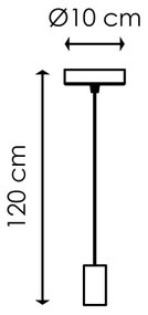 Luster na lanku SAGA 1xE27/40W/230V mramorová