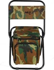 NC3012 SKLADACIA STOLIČKA V MASKÁČOVOM VZORE S ÚLOŽNÝM PRIESTOROM NILS CAMP