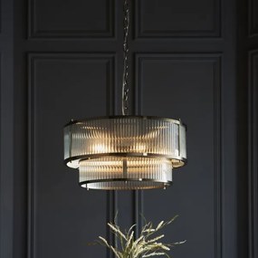 Endon 110944 - Závesný luster na reťazi RIDGETON 5xE14/6W/230V mosadz