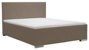 Čalúnená posteľ s úložným priestorom a matracom KRE 140 x 200 cm Sivá