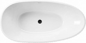 Rea Carmen, voľne stojaca vaňa 170x85 cm, biela, medený click-clack, KPL-W8506