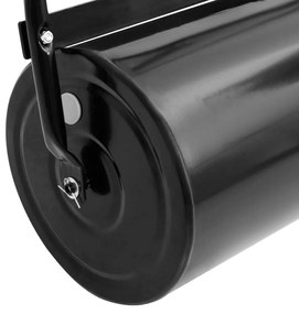 Záhradný valec na trávnik čierny 63 l železo a oceľ