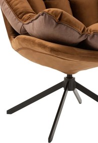Hnedé zamatové relaxačné kreslo Chair Relax Bubby Brown - 78*73*92cm