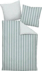 XXXLutz POSTEĽNÁ BIELIZEŇ, makosatén, biela, šalviovozelená, 140/200 cm Janine - Obliečky & plachty - 003361158003