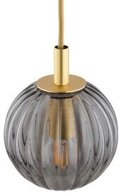 Argon 8512 - Luster na lanku PALOMA 1xE14/7W/230V pr. 12 cm zlatá/čierna