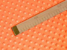 Biante Detské posteľné obliečky do postieľky Minky 3D bodky MKP-022 Oranžové Do postieľky 90x130 a 40x60 cm