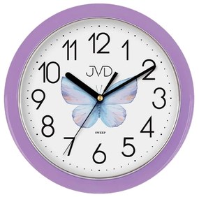 Detské nástenné hodiny JVD HP612.D11 s hravým motívom a tichým chodom, 25 cm