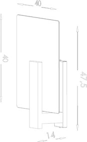 Biele stropné svietidlo so skleneným tienidlom 40x47.5 cm Parola – Sollux