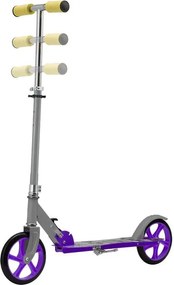 Detský kolobežka s veľkými kolesami a popruhom, sivá