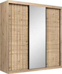 XXXLutz SKRIŇA S POSUVNÝMI DVERAMI, dub artisan, 200/215/59,5 cm P & B - Skrine - 000885001518