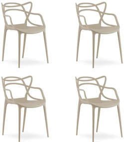 Set štyroch stoličiek KATO béžové (4ks)