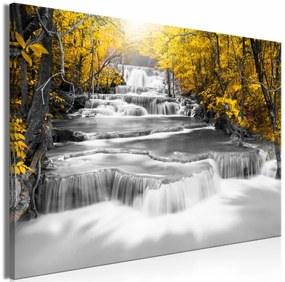 Artgeist Obraz - Cascade of Thoughts (1 Part) Wide Yellow Veľkosť: 120x80, Verzia: Premium Print