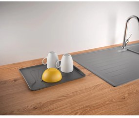 Antracitovosivý odkvapávač z antikoro ocele Metaltex Aquatexplus Lava