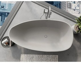 Mexen Imola, voľne stojaca vaňa z konglomerátu 160 x 81 cm, betónová matná, 57281608061