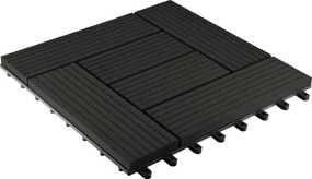 WPC dlaždice LEGI STYLE 30 x 30 cm, čierna