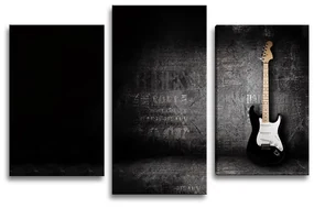 Sablio Obraz - 3-dílný Gitara - 75x50 cm