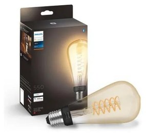 LED Stmievateľná žiarovka Philips Hue WHITE FILAMENT ST72 E27/7W/230V 2100K