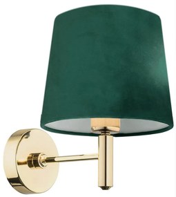 Argon 8105 - Nástenná lampa PONTE 1xE27/15W/230V zelená/mosadz