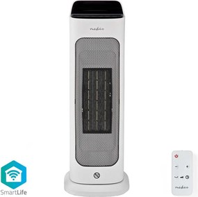 Nedis HTFA20WTW - Ventilátor s výhrevným telesom 1400/2000W/230V Wi-Fi Tuya + DO