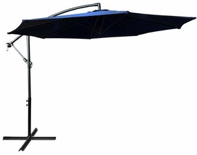 Záhradný slnečník ASTER s bočnou nohou 300 cm tmavomodrý