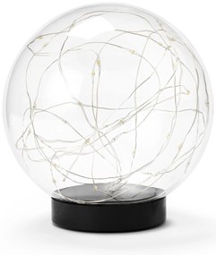 Sklenená guľa s LED, cca 15 cm