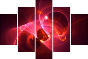 Moderný obraz ružovej abstrakcie (150x105 cm)