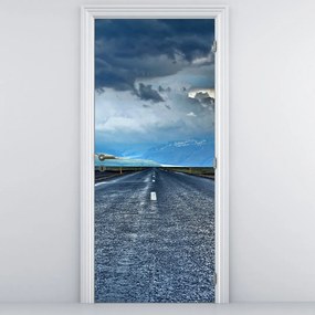 Fototapeta na dvere - Cesta v búrke (95x205cm)