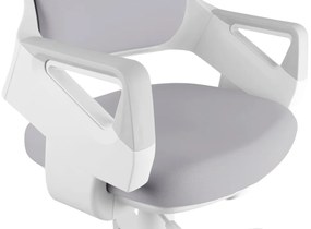 Detská rastúca stolička Neoseat KIDDY FIVE — látka, sivá
