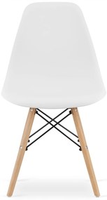 Súprava štvorcového stola 80x80 dub sonoma + 4 stoličky OSAKA biela