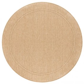 Šnúrkový koberec TIMO 5979 kruh, tmavobéžový
