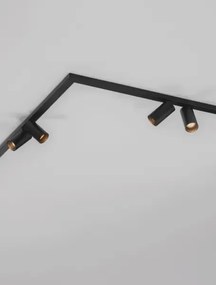 Minimalistické bodové svietidlo Oso 8 Čierna