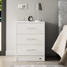 Casaria Nočný stolík ELOISE s podsvietením, 54x39x28cm, biela