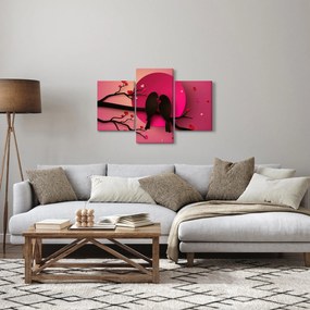 Obraz - Zamilované vtáčiky (90x60 cm)