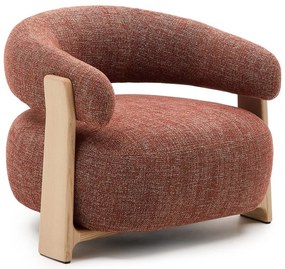 Ženilkové kreslo v terakotovej farbe Granite – Kave Home