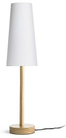 RENDL R14034 MAUI/CONNY stolná lampa, dekoratívne Polycotton biela/drevo