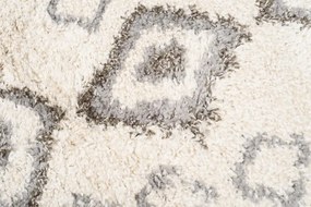 Koberec BOHO L228D béžový / tmavosivý kruh