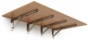 Sklápací stôl na stenu, 1200 x 600 mm, nosnosť 60 kg, buk
