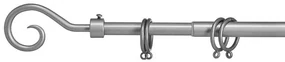 Sivá kovová garniža VALANCE LOOP 120-210 cm