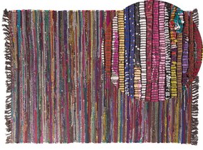 Bavlnený koberec 140 x 200 cm tmavý/viacfarebný DANCA Beliani