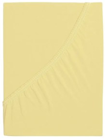 Jersey plachta do detskej postieľky EXCLUSIVE 70x140 cm svetlo žltá