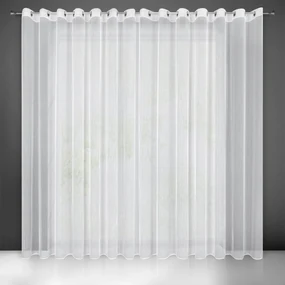 ZÁCLONA NA KRÚŽKOCH PILAR 350X250 CM BIELA